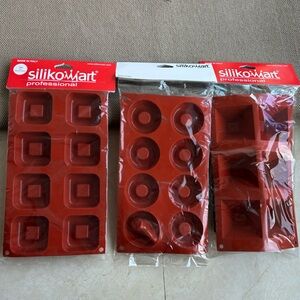 Silikomart silicone moulds. 3 pack! Brand new. Made in Italy